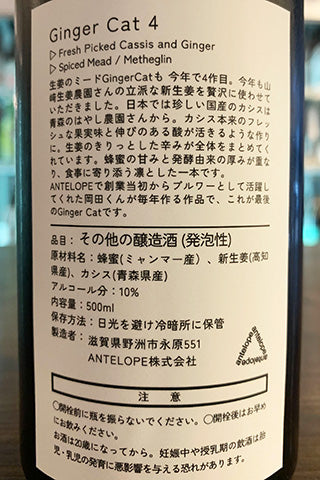 Antelope Ginger cat 4 生姜とカシスのミード